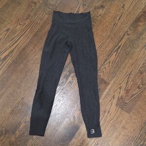 Bombshell Sportswear Curves 2.0 Black Heathered Leggings Size Small